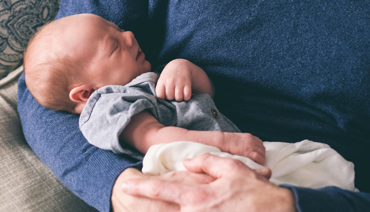 new father with baby